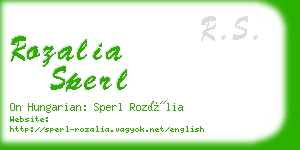 rozalia sperl business card